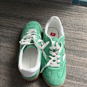 Madden Girl Green and White Casual Sneakers